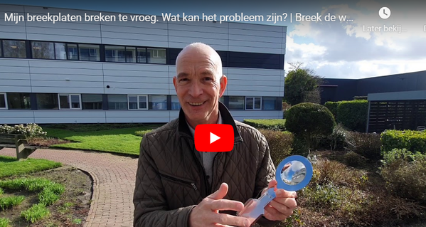 Breek de week: Mijn breekplaten breken te vroeg, wat kan de oorzaak zijn? 